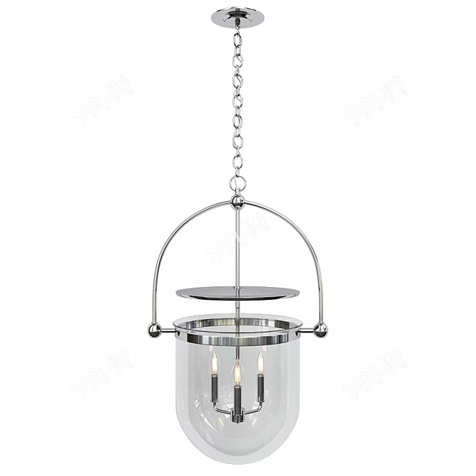 Sleek Urban Smokebell Pendant 3D model image 3