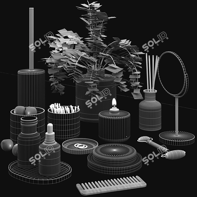 Modern Bathroom Set - 3DMAX, FBX 3D model image 4