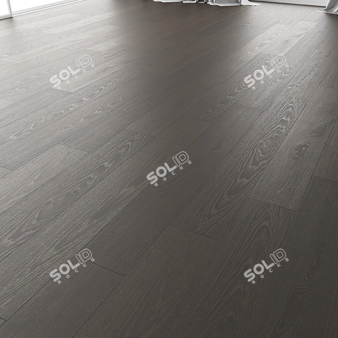 Wood Floor Set: 4 Types & 3 Patterns 3D model image 5