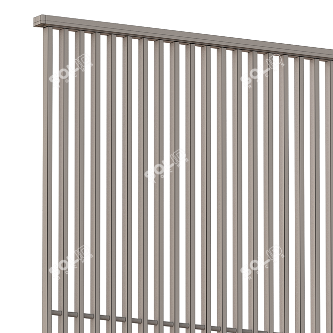 Title: Boca Stripe Rack: Versatile Partition for Curtain and Décor 3D model image 4