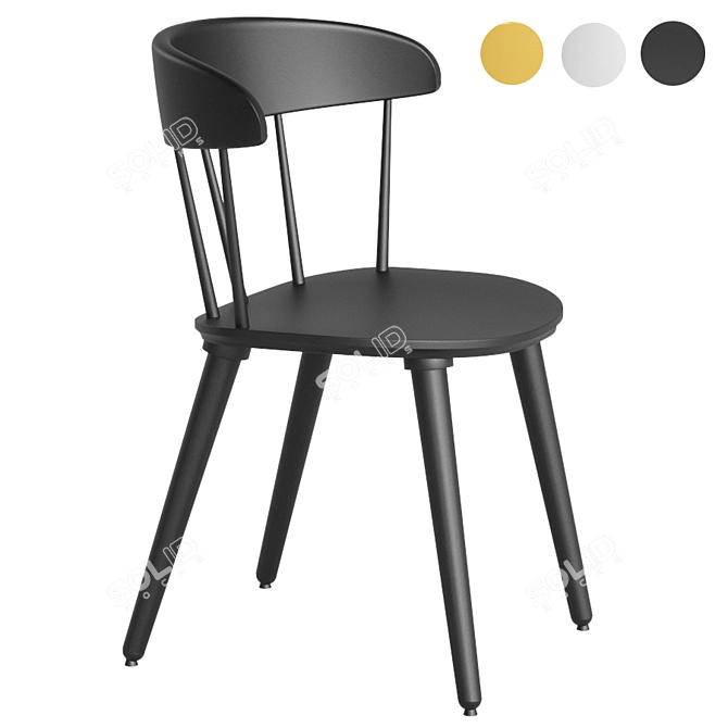 OMTENKSAM Table & Chairs - Stylish and Comfortable 3D model image 3