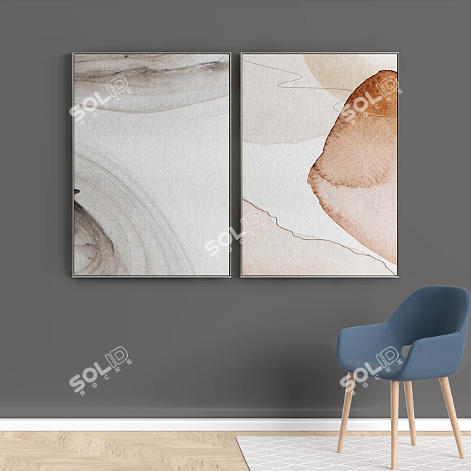 Minimal Abstract Photo Frames 3D model image 5