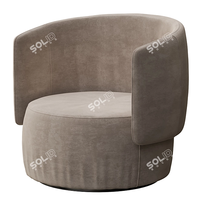 Stylish Jane Swivel Chair 3D model image 4