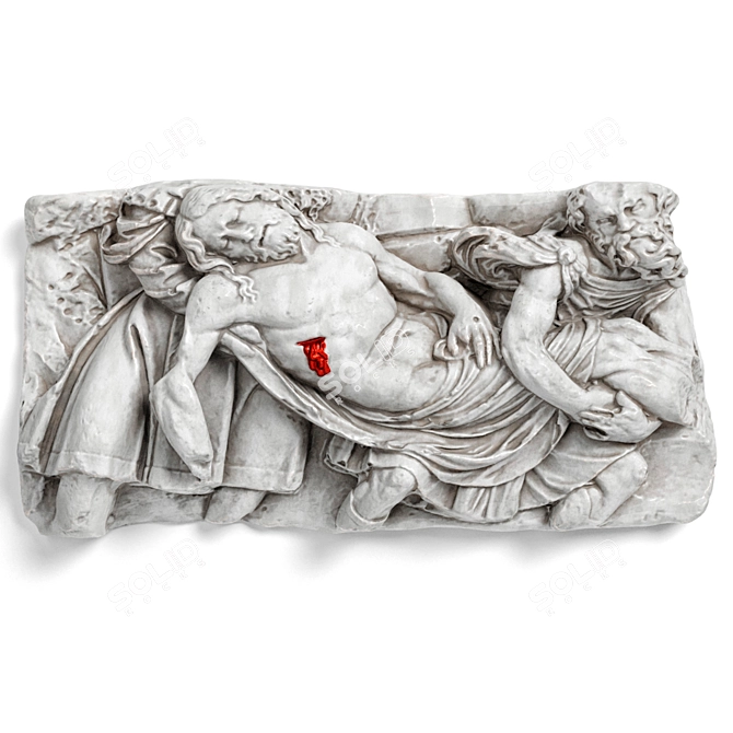 Divine Savior Wall Sculpture 3D model image 4