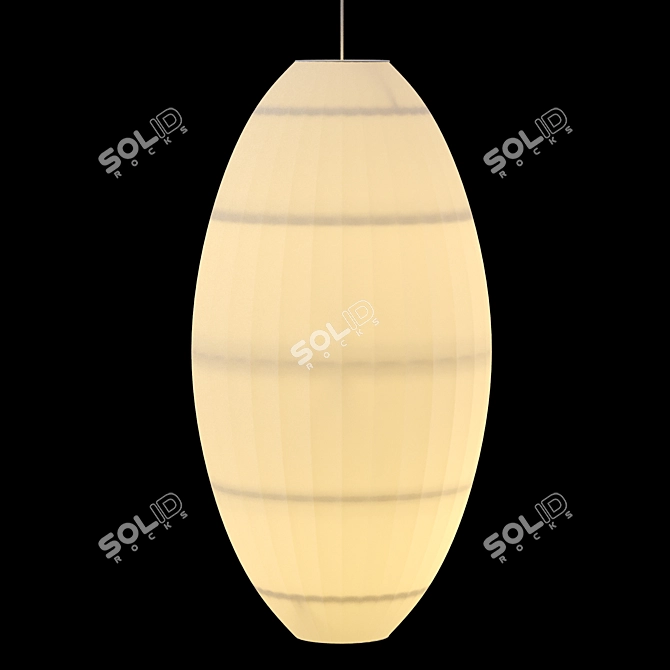 Minimalist Paper Pendant Chandelier 3D model image 3