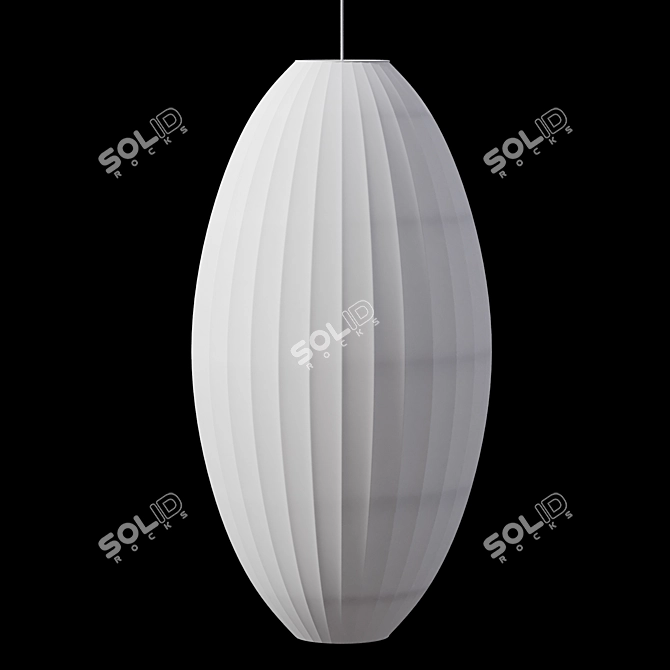 Minimalist Paper Pendant Chandelier 3D model image 4