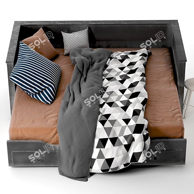 Versatile Ikea Hemnes Day Bed Set-37: Single & Double Beds in One 3D model image 3