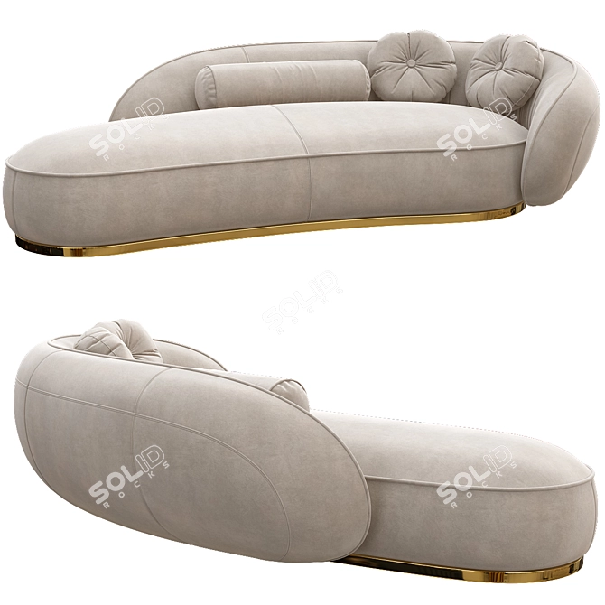 Stylish Leon Baxter Sofa: Comfortable and Elegant 3D model image 1