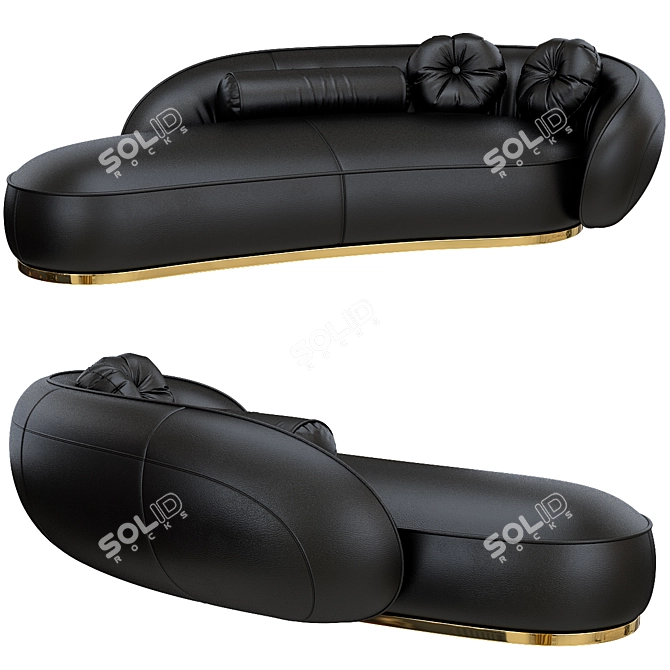 Stylish Leon Baxter Sofa: Comfortable and Elegant 3D model image 2