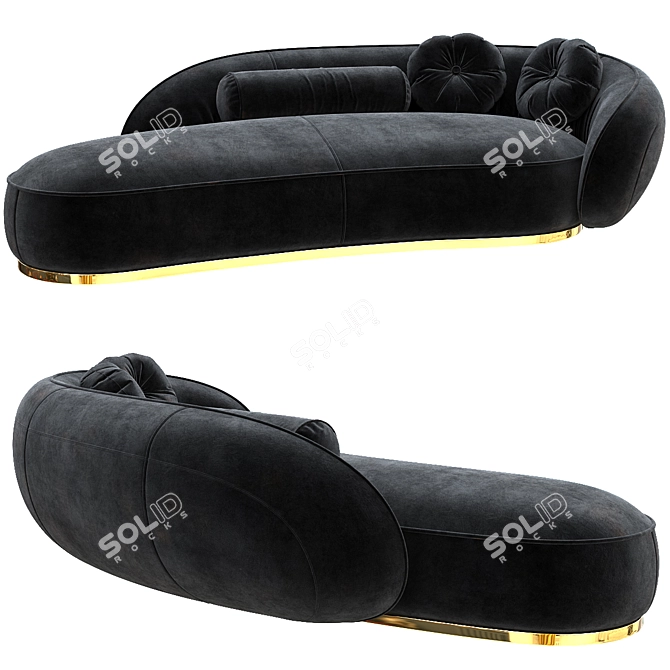 Stylish Leon Baxter Sofa: Comfortable and Elegant 3D model image 5