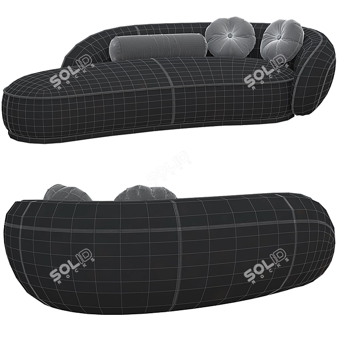 Stylish Leon Baxter Sofa: Comfortable and Elegant 3D model image 6