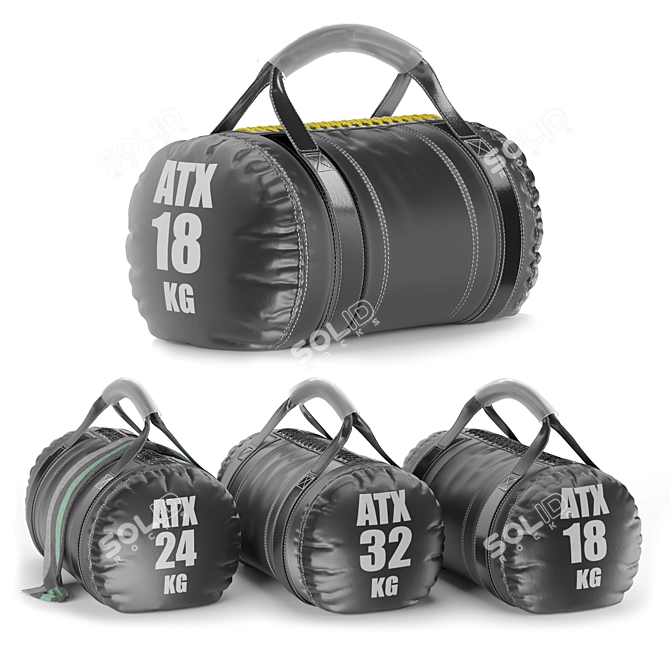 Strongman Weight Bag: Ultimate Gym Essential 3D model image 1