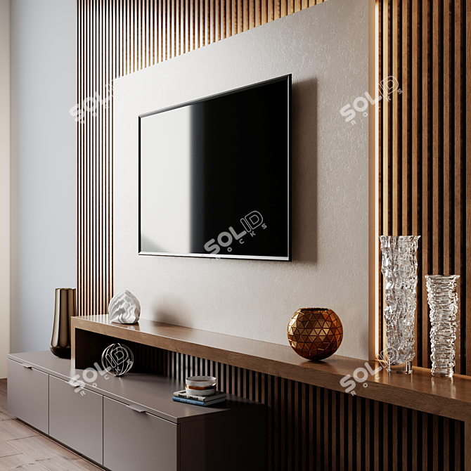 High Definition TV Set 3D model image 3