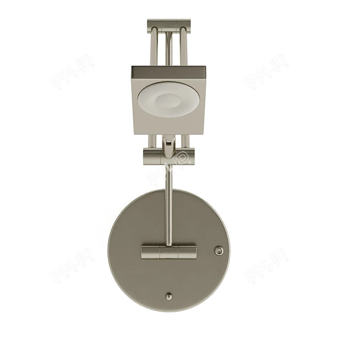 Adjustable LED Swingarm Wall Lamp 3D model image 2