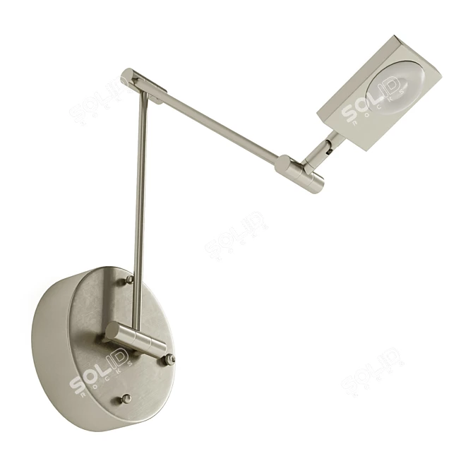 Adjustable LED Swingarm Wall Lamp 3D model image 3