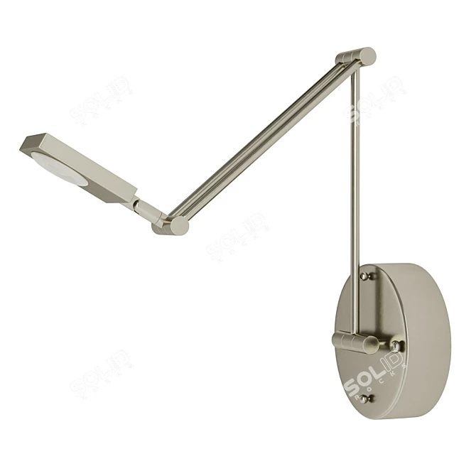 Adjustable LED Swingarm Wall Lamp 3D model image 4