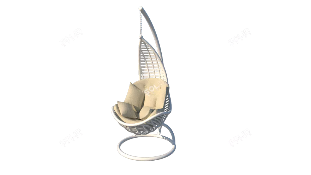 Relaxation Station: Hanging Armchair 3D model image 2