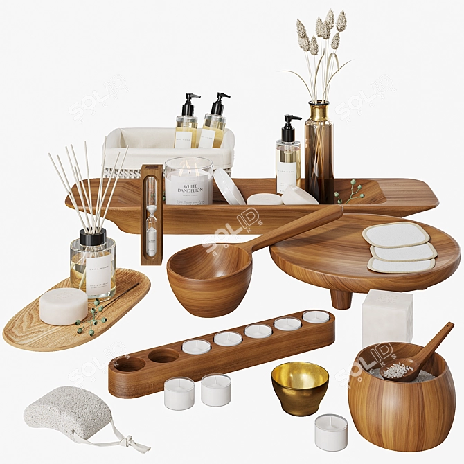 Zara Home Spa Collection: Indulge in Luxury 3D model image 1