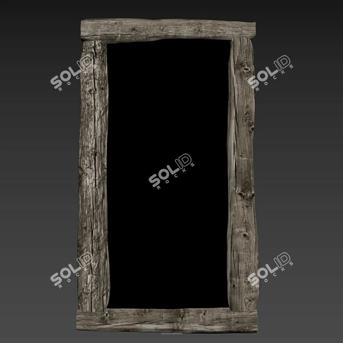 Vintage Reflections: 2150x1250mm Aged Mirror 3D model image 3