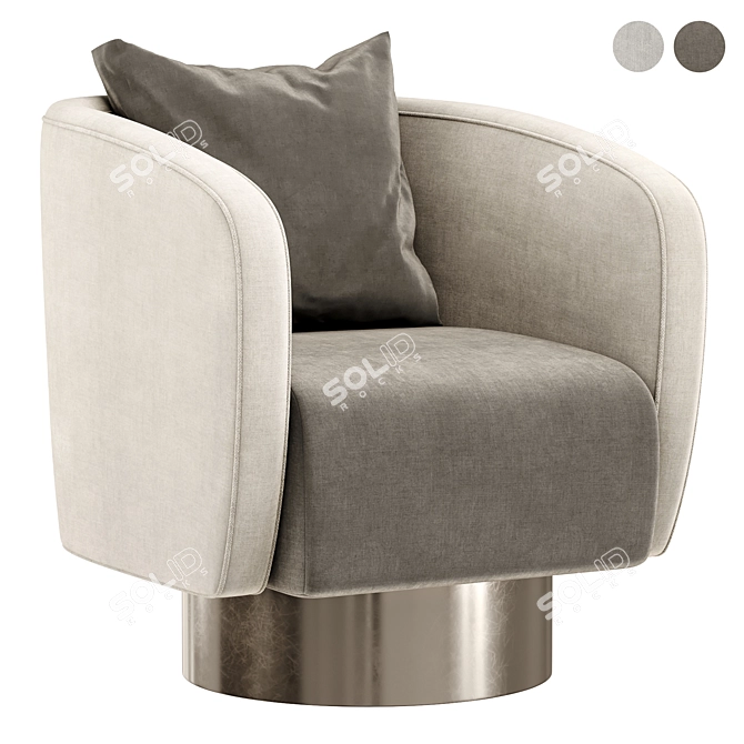 Stylish Club Her Armchair: Chic Comfort 3D model image 1