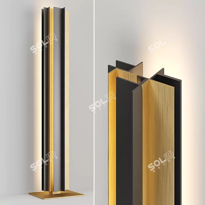 Luminous Elegance: Venicem Secret Floor Lamp 3D model image 1