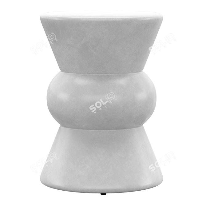 Elegant Bowtie Ceramic Stool 3D model image 3