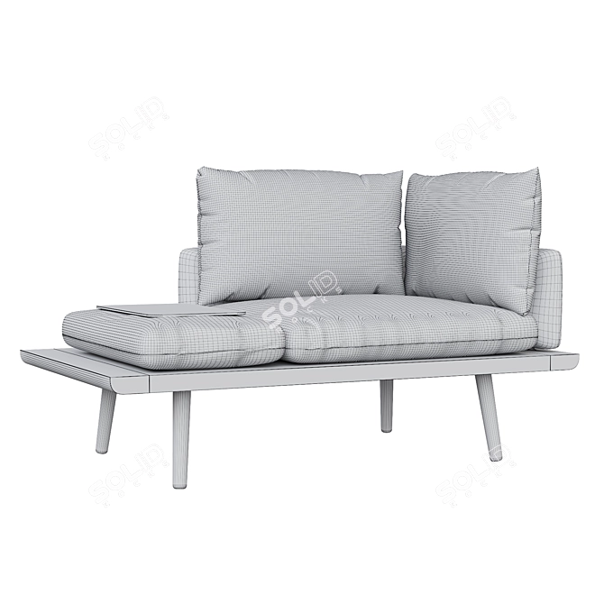 Designer Armchair: Lounge Around SEATER 3D model image 2