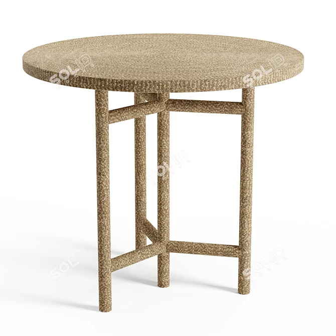 Seagrass Rope Side Table 3D model image 1