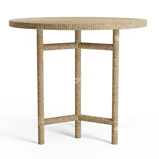 Seagrass Rope Side Table 3D model image 2