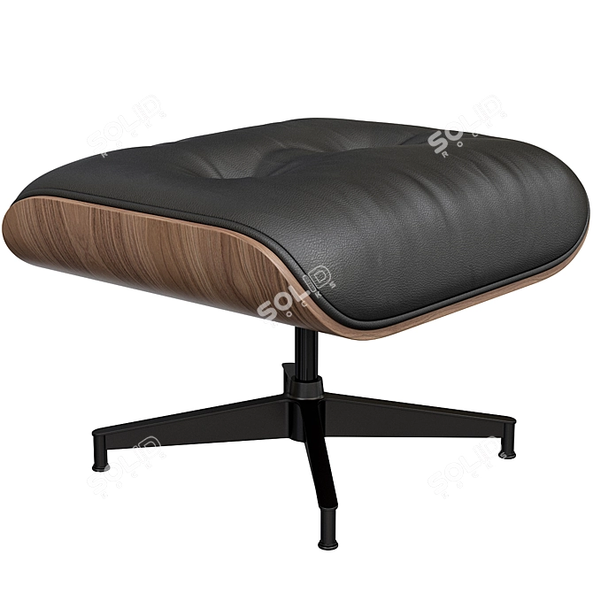 Modern Eames Lounge Chair & Ottoman 3D model image 4