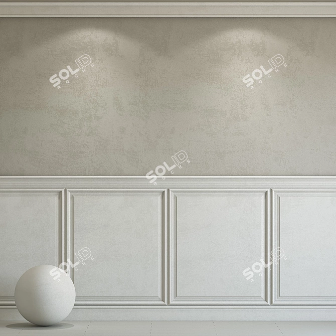 Decorative Plaster with Molding 3D model image 1