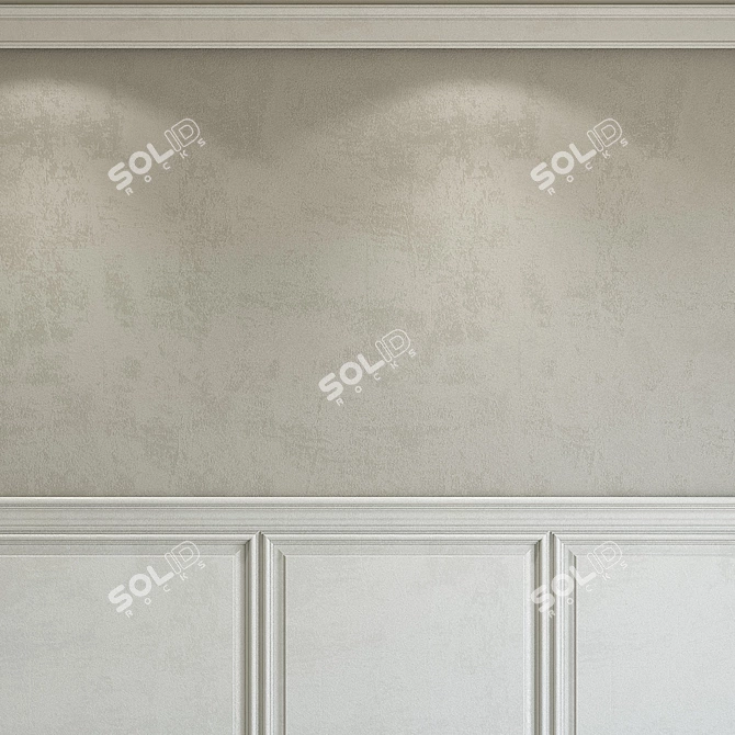 Decorative Plaster with Molding 3D model image 3