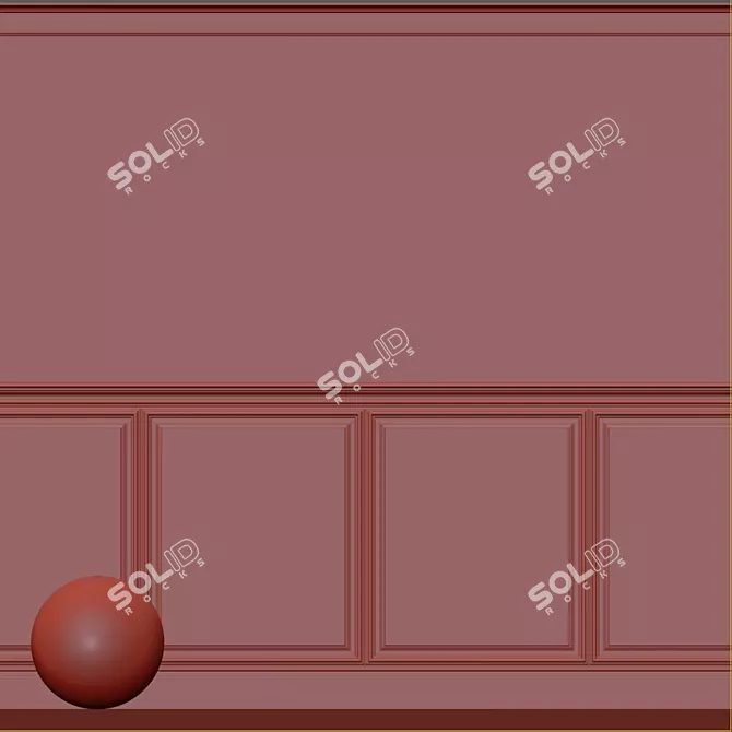 Decorative Plaster with Molding 3D model image 4