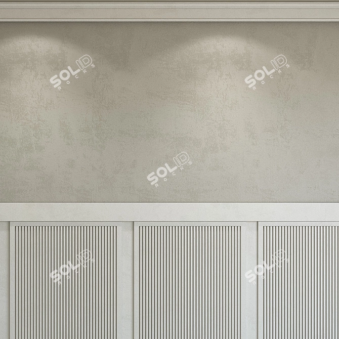 Elegant Plaster Molding 230 3D model image 3