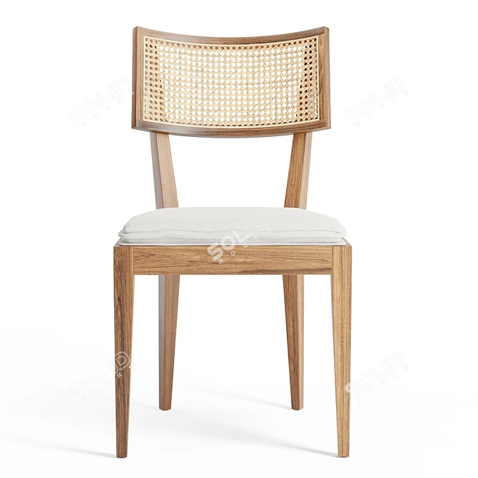 Tapered Legs, Retro Flair: Odelle Chair 3D model image 2