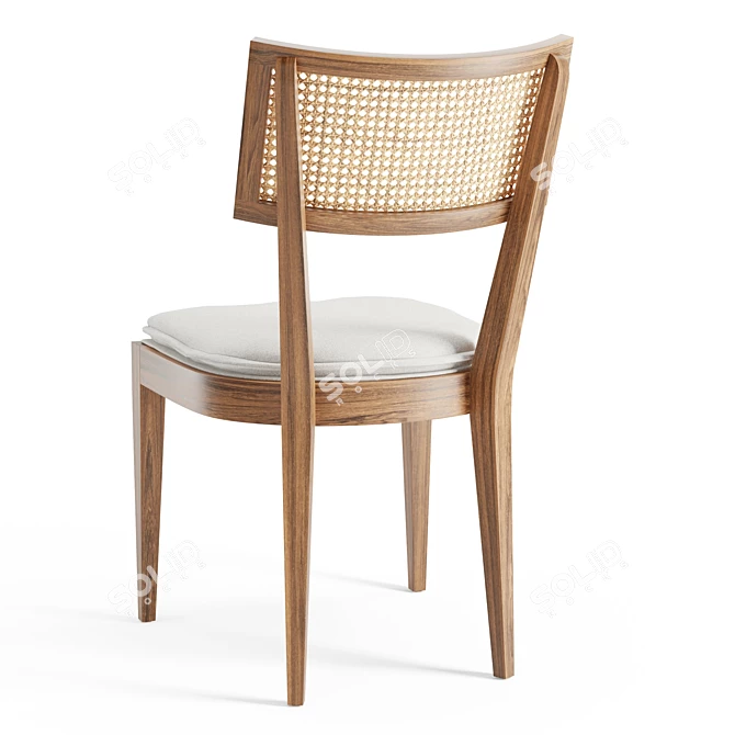 Tapered Legs, Retro Flair: Odelle Chair 3D model image 4