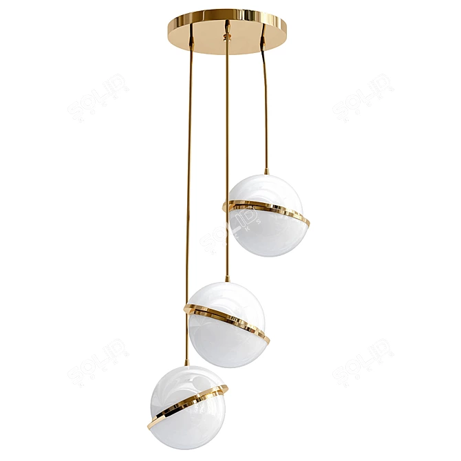 Elegant Shift Trio Lighting Fixture 3D model image 1