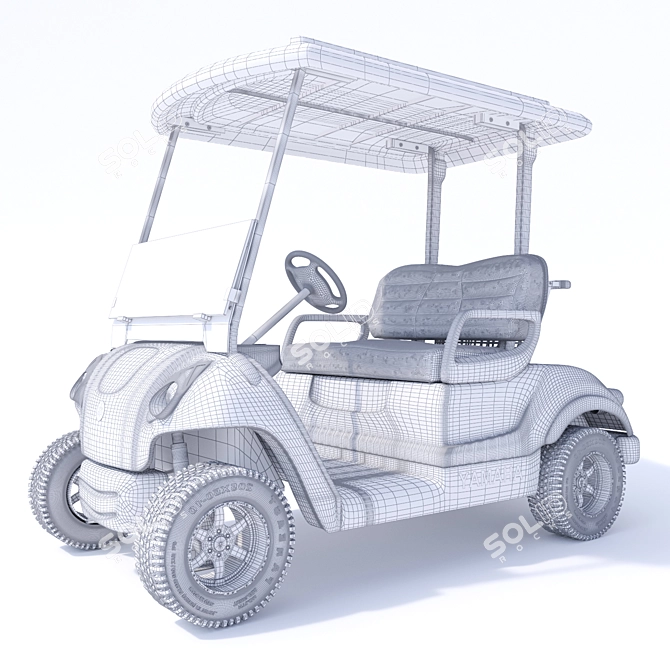 Yamaha Golf Car - Realistic and Reliable 3D model image 4