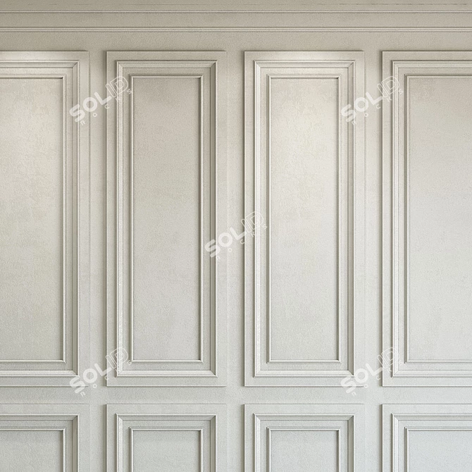 Elegant Plaster with Molding 3D model image 3