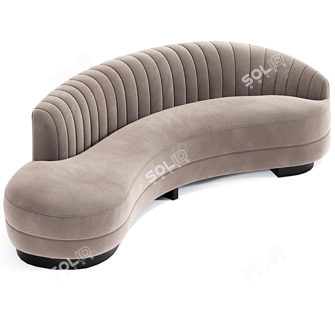 Eco Curve Large Sofa: Modern Style 3D model image 2