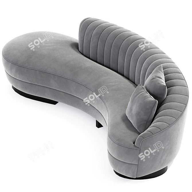 Eco Curve Large Sofa: Modern Style 3D model image 3