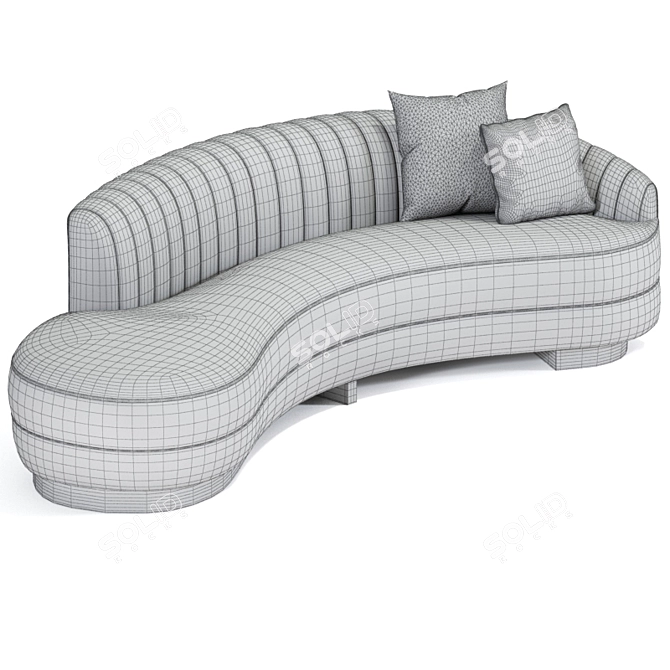 Eco Curve Large Sofa: Modern Style 3D model image 4