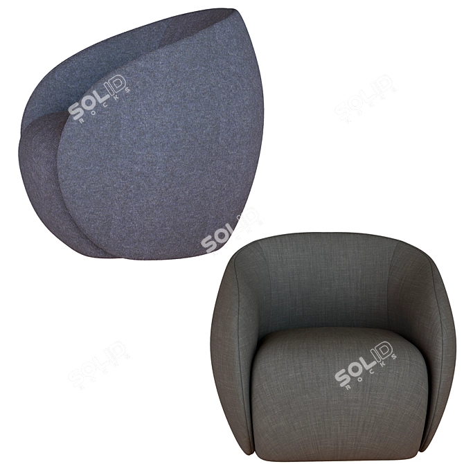 Modern Dot Armchair: Unique Design for Elegant Comfort 3D model image 2