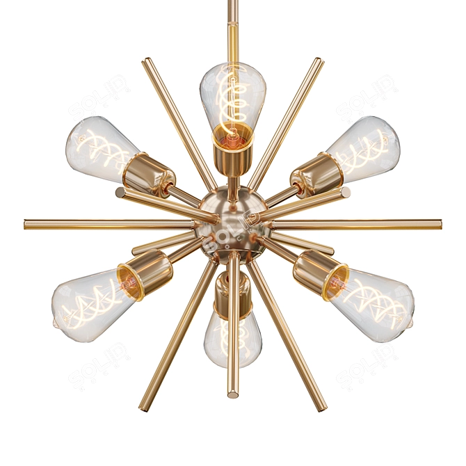 Louella 6: Elegant Sputnik Chandelier 3D model image 1