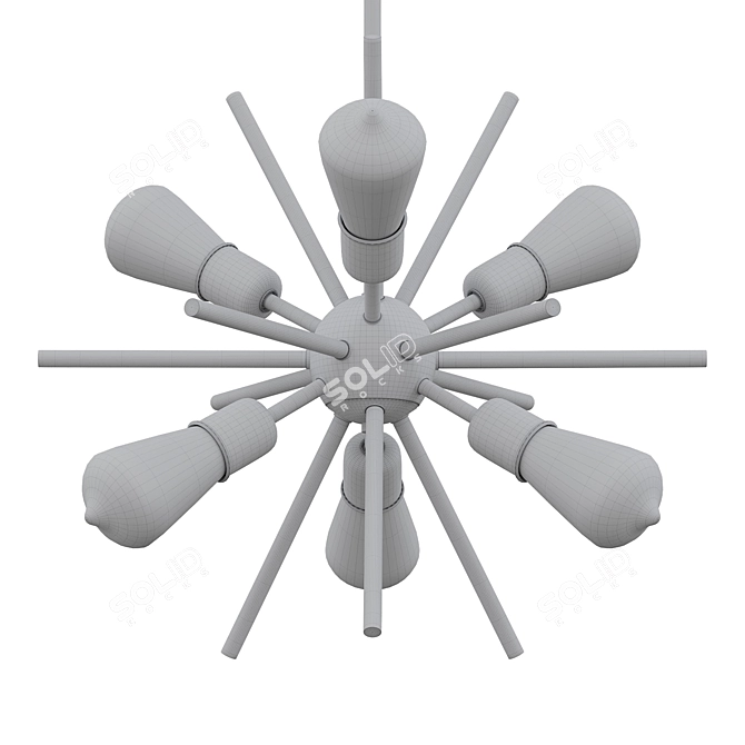 Louella 6: Elegant Sputnik Chandelier 3D model image 2