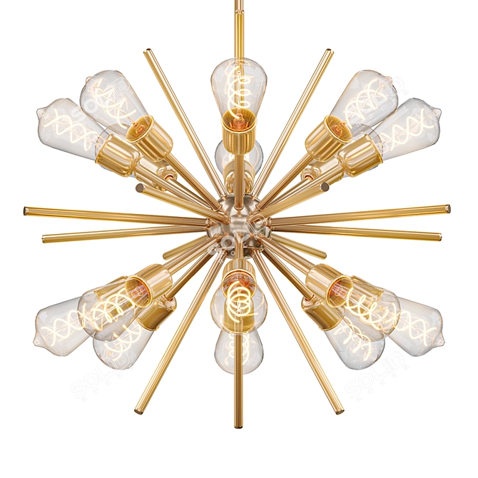 Modern Sputnik Chandelier: Louella 16 3D model image 1