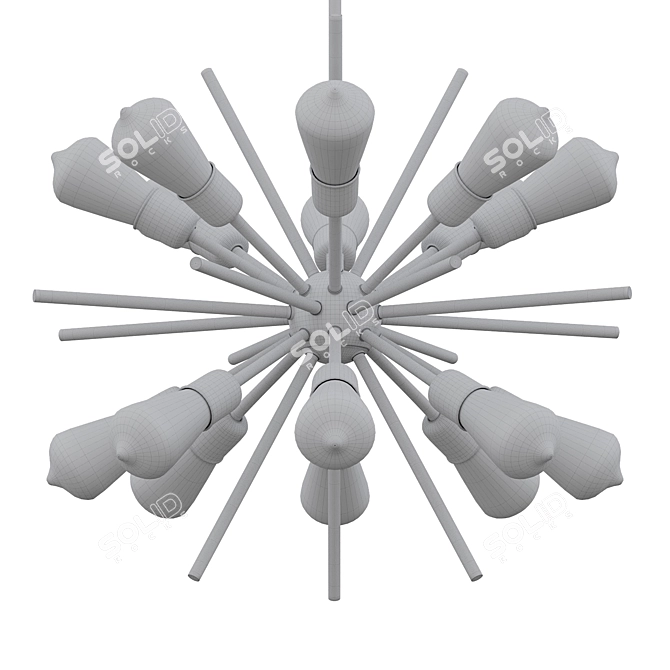 Modern Sputnik Chandelier: Louella 16 3D model image 2