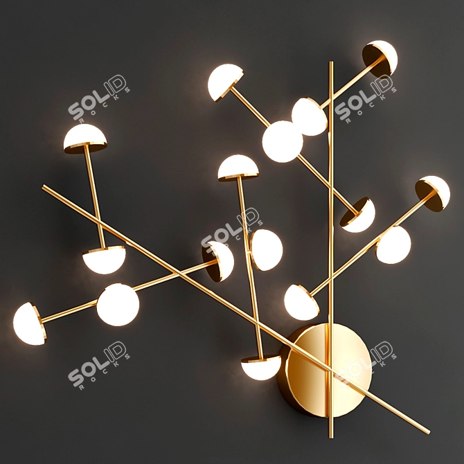 Hilvi Wall Light Fixture: Sleek Metal Design 3D model image 5