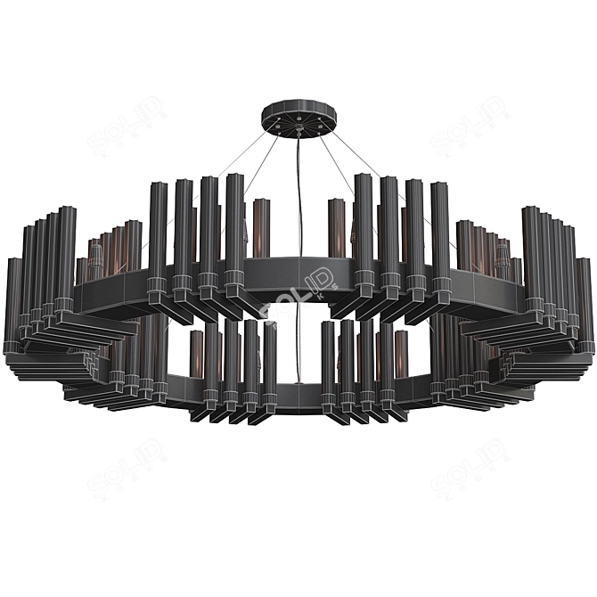 Elegant Fountain Chandelier by Anzazo 3D model image 2