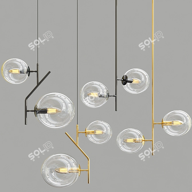 Elegant Illumination: CHAG & KAFT Pendant Light 3D model image 1